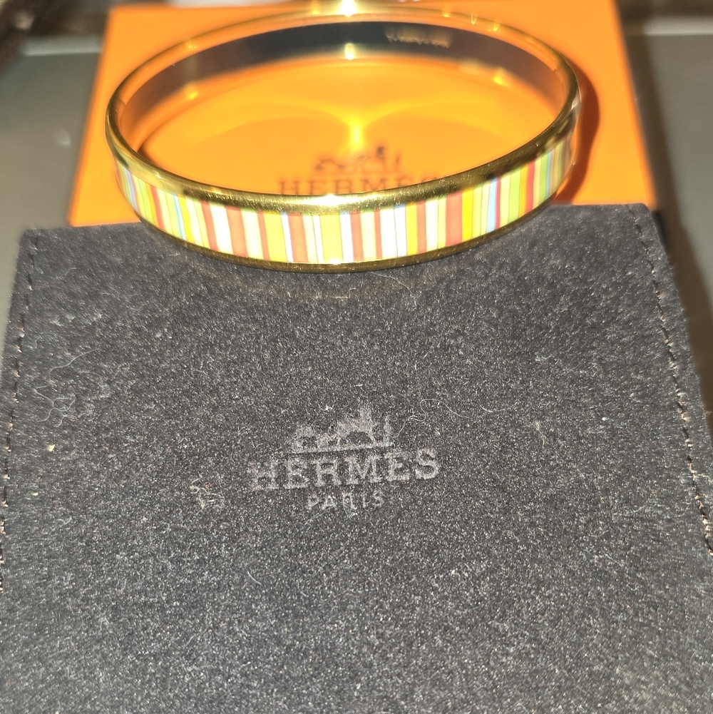 Hermes Multicolor Striped Bracelet